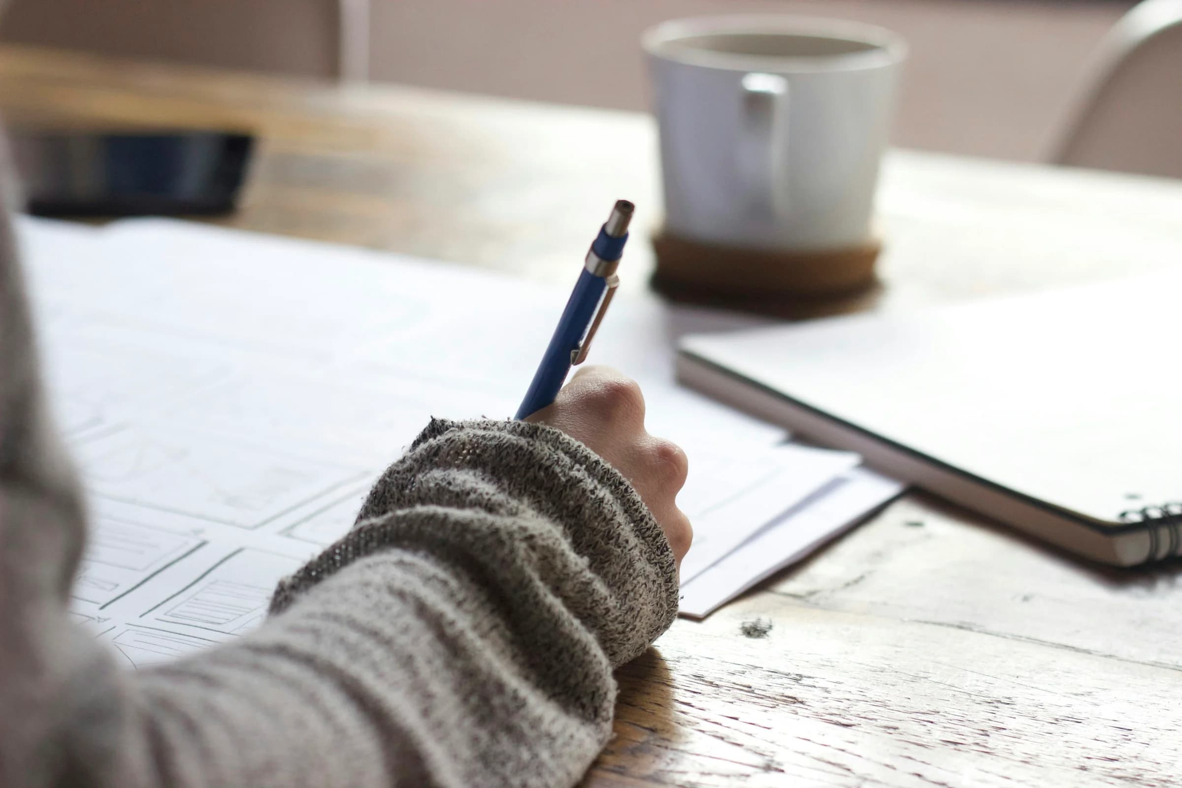 Professional completing a structured business assessment
