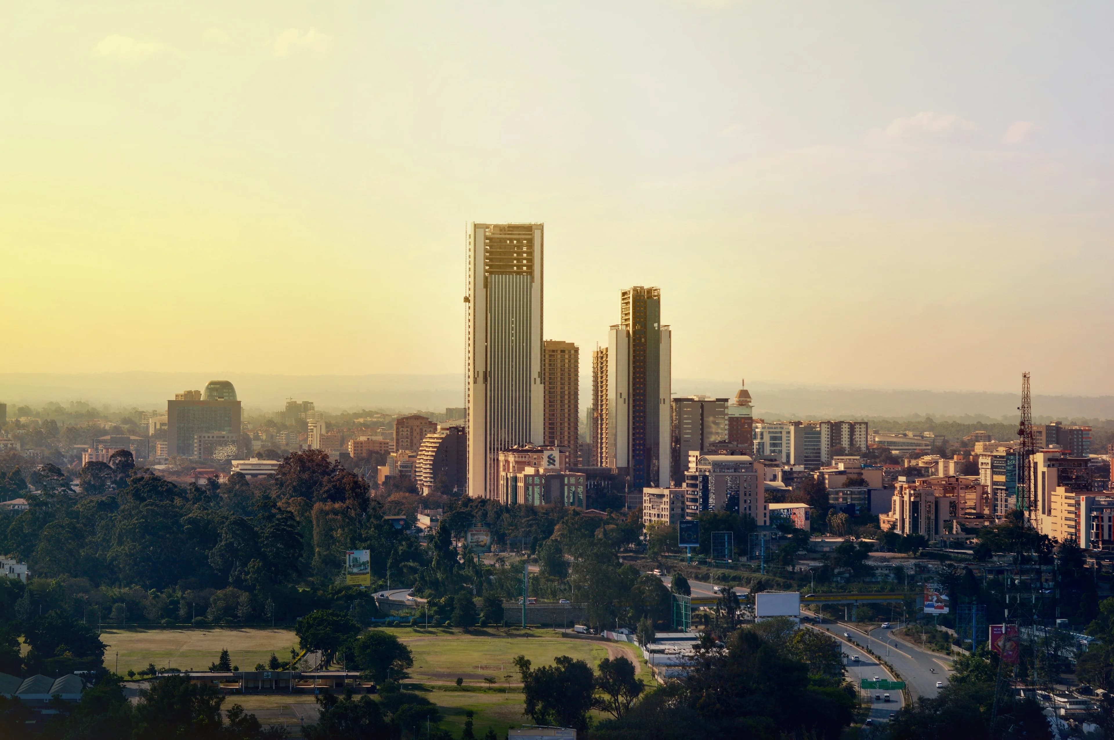 Modern business district representing premium advisory services